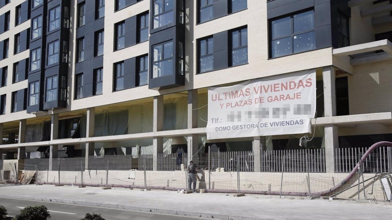 Vivienda en contrucción en Madrid.