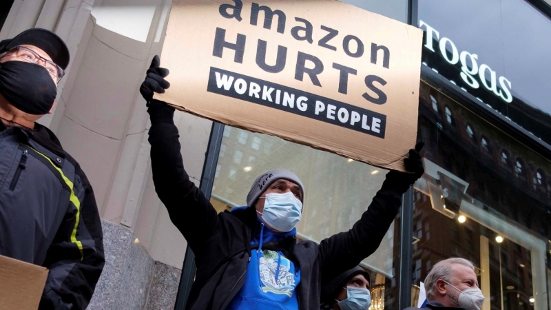 Protesta contra Jeff Bezos