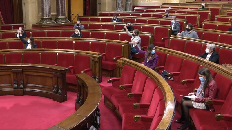 18/12/2020. Imagen de un pleno del Parlament de Catalunya. - Twitter Parlament