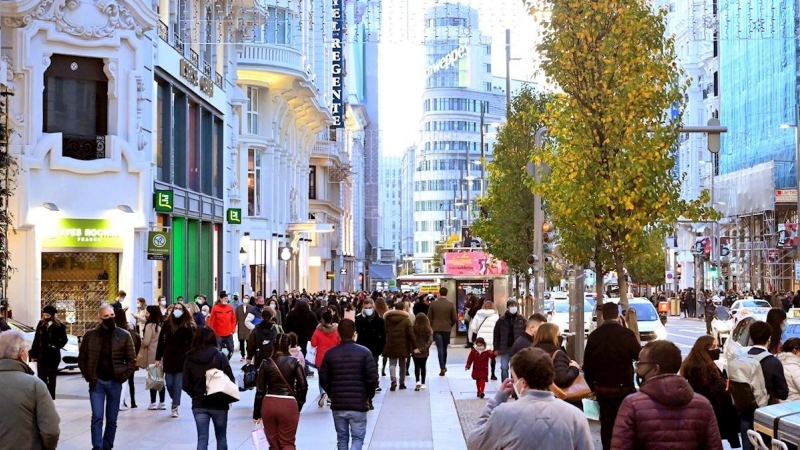 Vista general de la Gran Vía madrileña el pasado 29 de noviembre.