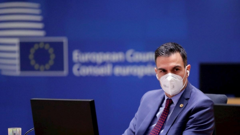 El presidente del Gobierno, Pedro Sánchez, este viernes en Bruselas