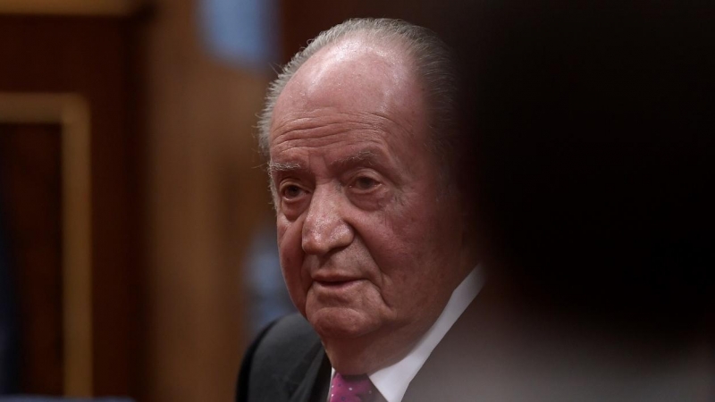 El rey Juan Carlos I, en el Congreso, en los actos conmemorativos del 40 aniversario de la Constitución. AFP