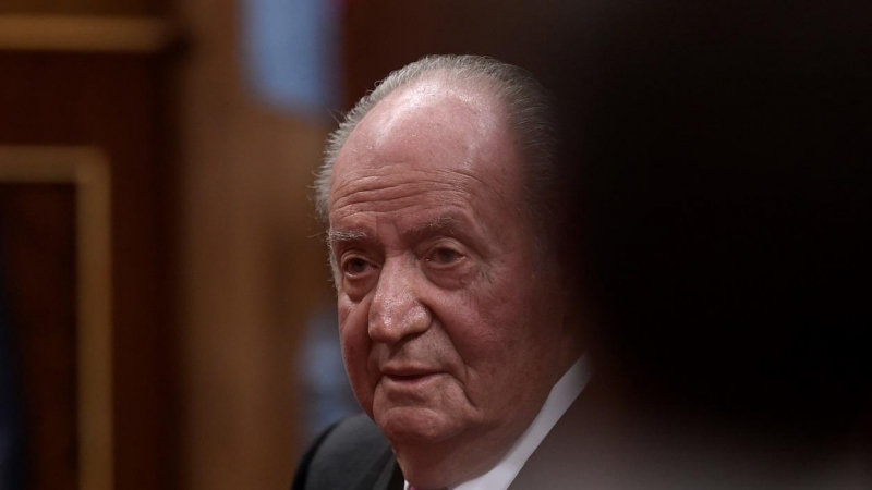 El rey Juan Carlos I, en el Congreso, en los actos conmemorativos del 40 aniversario de la Constitución. AFP