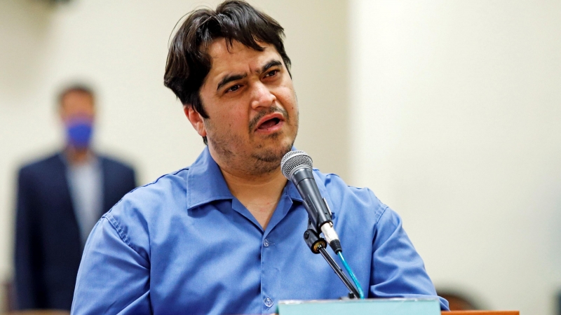 12/12/2020. Ruholá Zam durante su juicio el 2 de junio de 2020 en Teherán. - Reuters