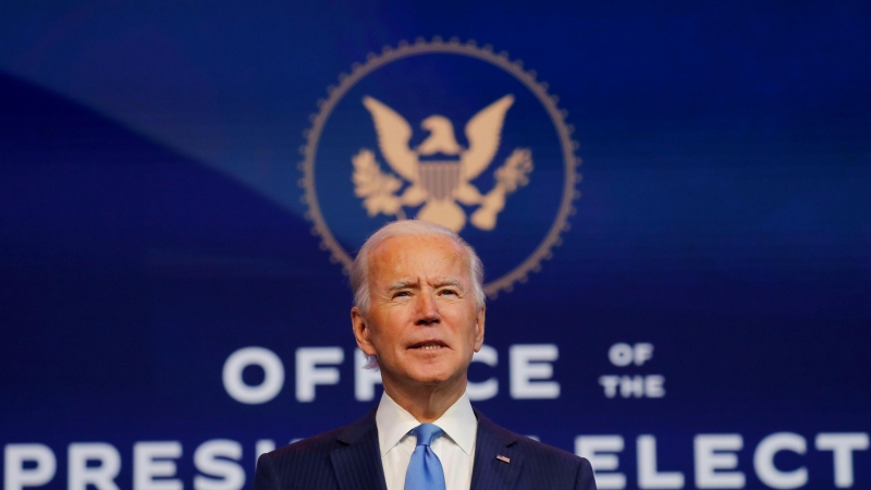 11/12/2020. El presidente electo de EEUU, Joe Biden, en una conferencia de prensa en Wilmington, Delaware. - Reuters
