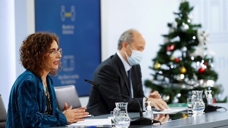 La ministra de Haicenda y portavoz del Gobierno, María Jesús Montero y el ministro de Justicia, Juan Carlos Campo.