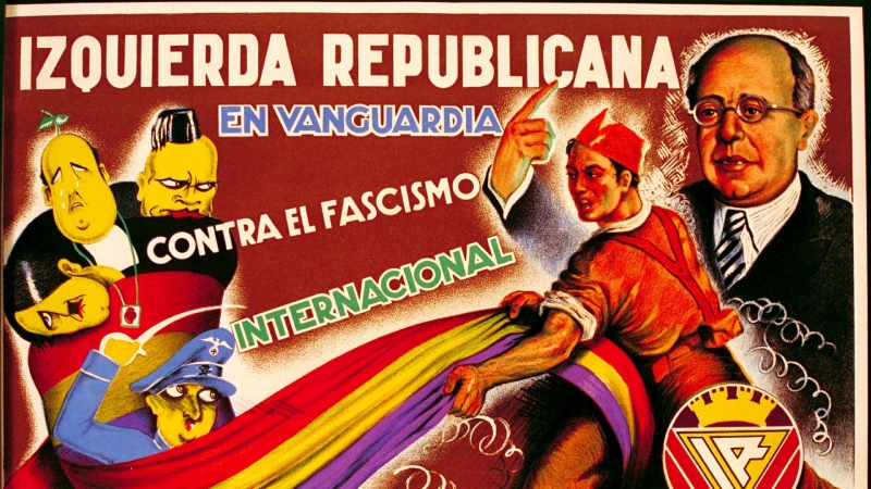 “Izquierda Republicana en vanguardia contra el fascismo internacional” Cartel, 1937