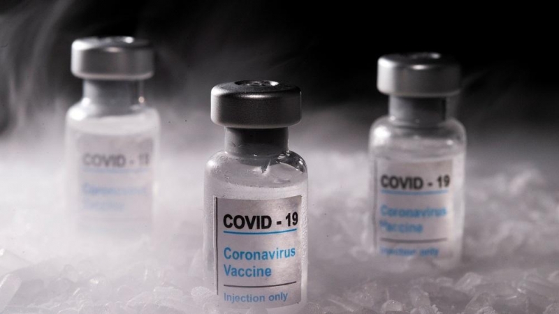 Vial de la vacuna de Moderna contra el coronavirus.
