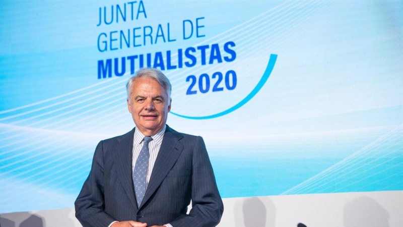 El presidente de Mutua Madrileña, Ignacio Garralda, en la junta general de mutualistas de 2020.