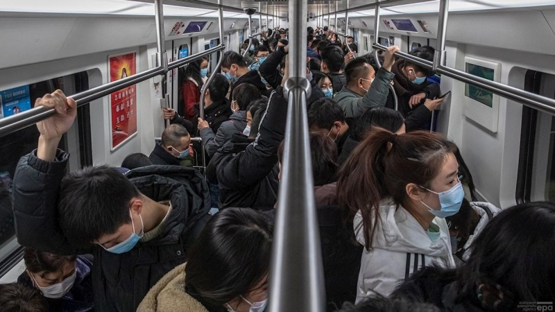 Celebración del Año Nuevo en Wuhan.