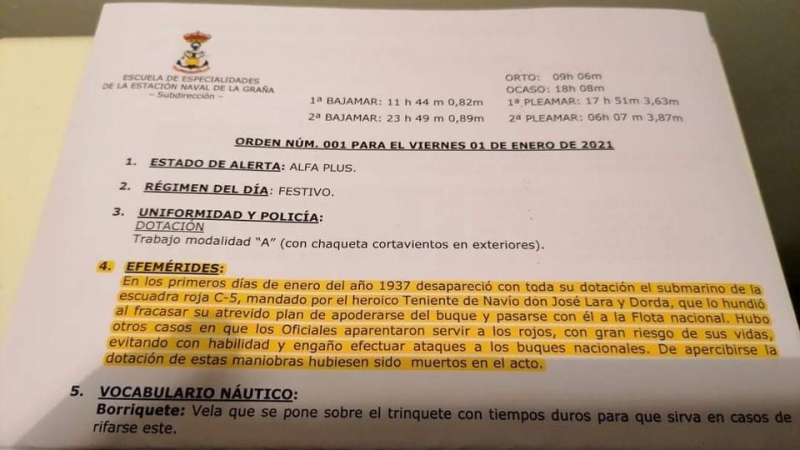 Imagen del documento difundido en Twitter por Néstor Rego, diputado del BNG.