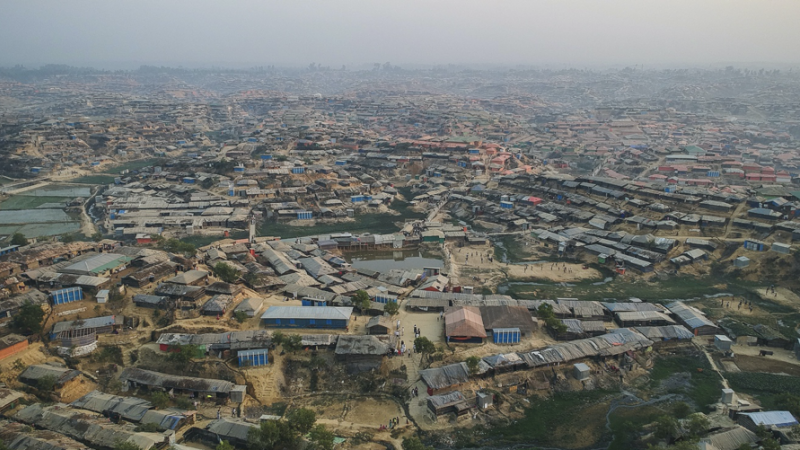 Vista del campo de refugiados de Kutupalong.