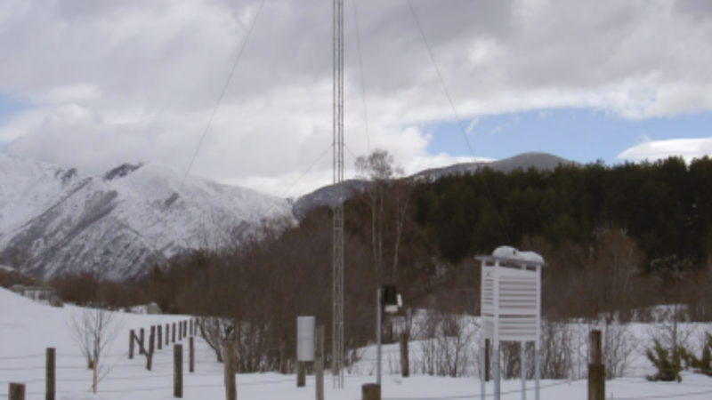 Estación meteorológica del Clot de la Llança, en el Pirineo catalán.