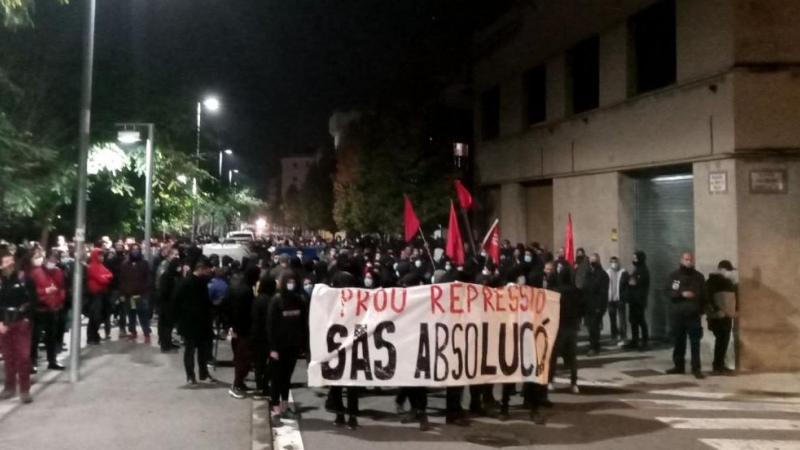 Manifestació en solidaritat a Adrián Sas.