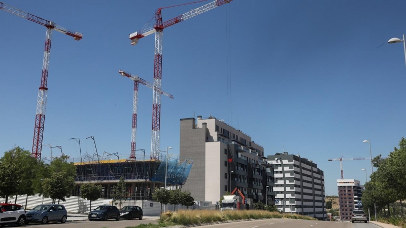 Edificio en construcción en Madrid.