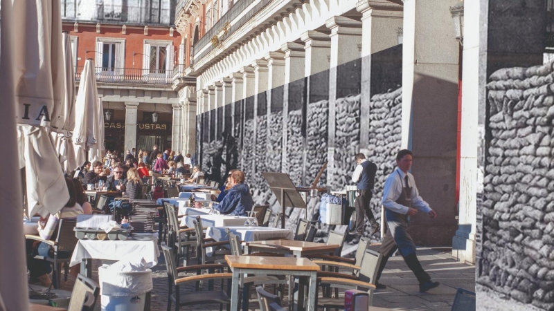 Las terrazas terreras de la plaza Mayor.