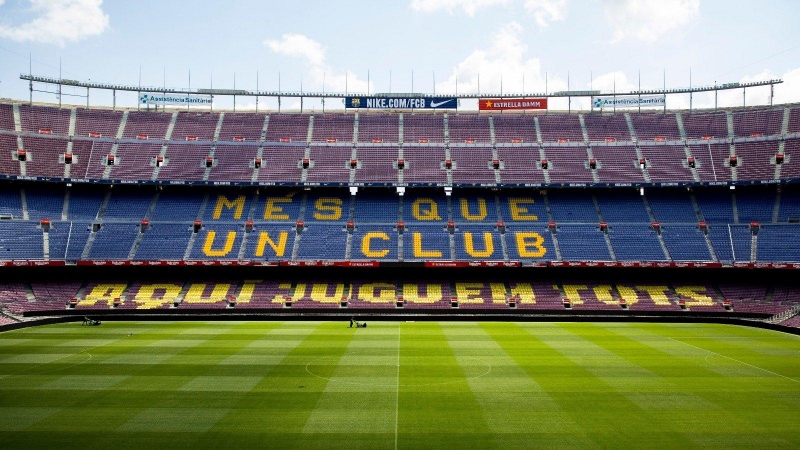 Una imatge del Camp Nou buit.