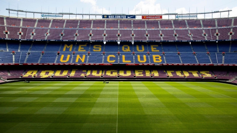 Una imatge del Camp Nou buit.