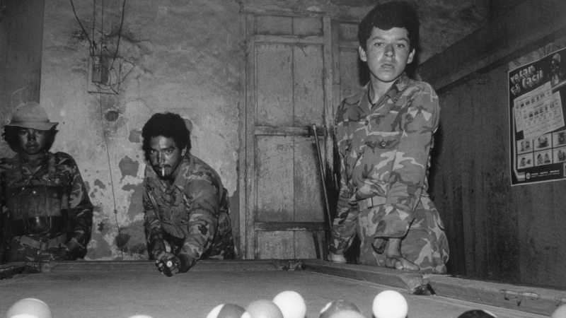 Soldados sandinistas del Batallón de Lucha Irregular, en San Rafael del Norte (Nicaragua) en 1984.