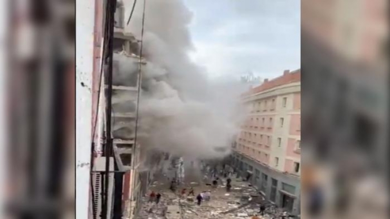 Imagen de la explosión en la calle Toledo. Twitter