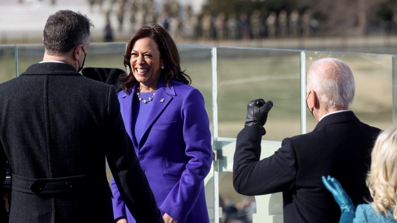 Kamala Harris y Joe Biden en la investidura de su mandato en el Capitolio.