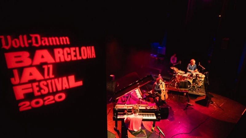 Marco Mezquida, Martín Meléndez i Aleix Tobies, en corcert  del 52è Festival de Jazz de Barcelona