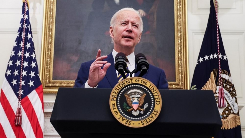 Joe Biden durante una rueda de prensa.