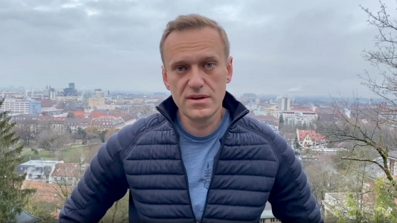 El político opositor ruso Alexei Navalny aparece en una imagen en un vídeo grabado en Alemania. - Instagram
