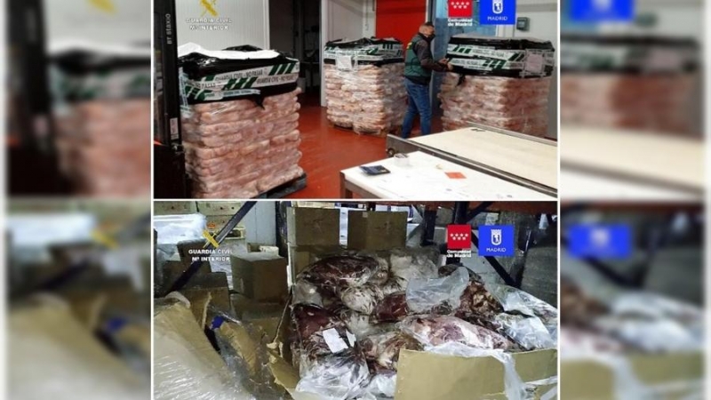 La Guardia Civil ha incautado este domingo más de 122.000 kilos de productos cárnicos y ha detenido a 14 personas por la manipulación, etiquetado y distribución de productos caducados