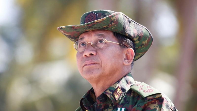 Min Aung Hlaing, jefe de las Fuerzas Armadas de Myanmar.