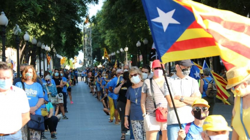 Un acte independentista convocat a Tarragona per l'ANC la Diada passada.