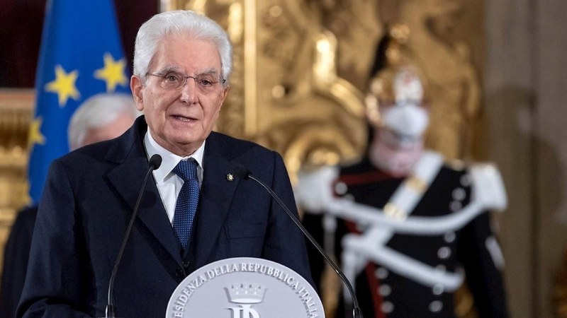 El presidente italiano, Sergio Mattarella