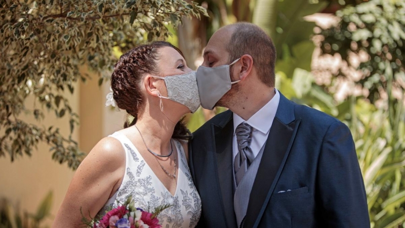 Imagen de archivo de una boda celebrada en pandemia.