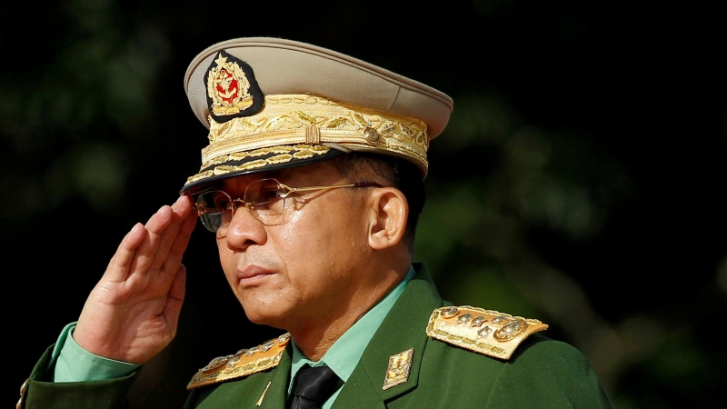 El general golpista biramano Min Aung Hlaing.