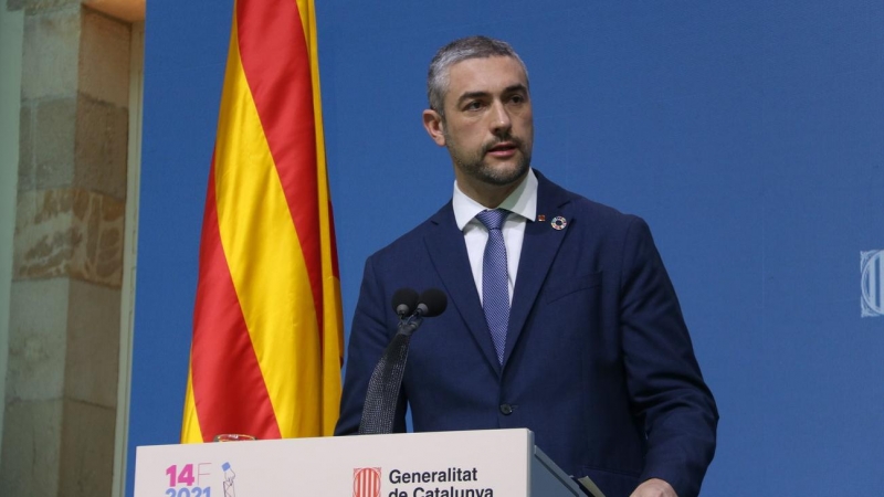 El conseller d'Afers Exteriors, Bernat Solé, en roda de premsa.