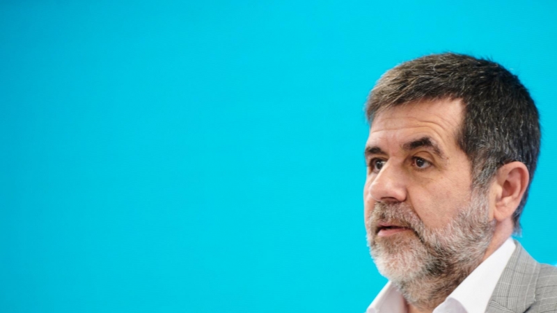 El secretari general de JxCat, Jordi Sànchez, en roda de premsa a la seu del partit.