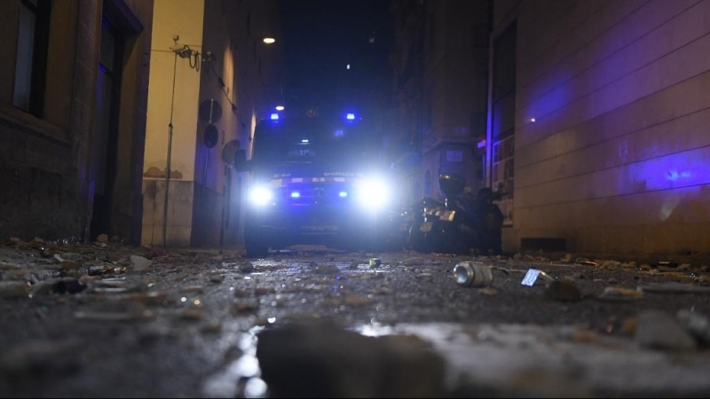 Protestas en Barcelona en apoyo a Hasél