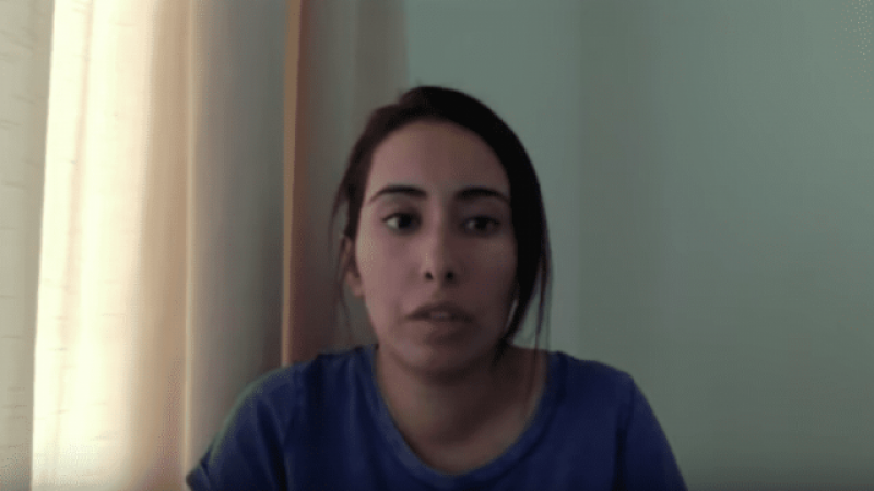 La princesa Latifa, de 35 años, hija del emir de Dubái durante un vídeo grabado.
