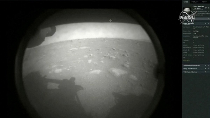 Primeras imágenes del rover 'Perseverance'.