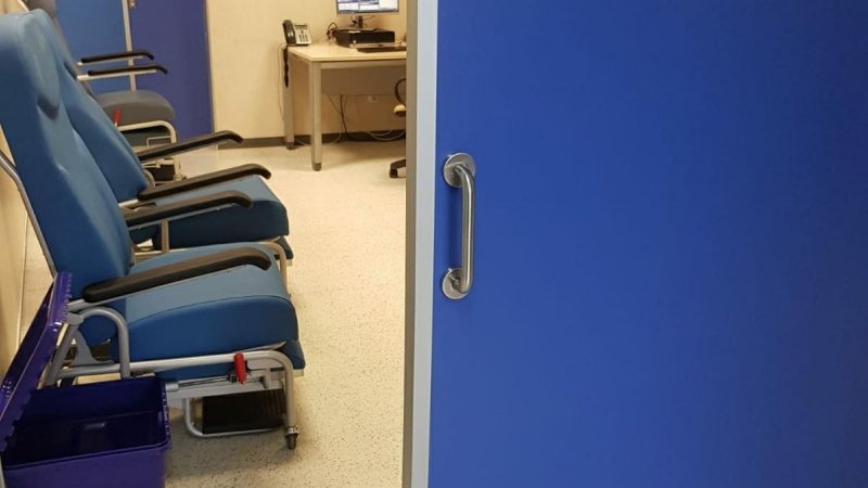 Salas habilitadas para el tratamiento de los pacientes en el Hospital de Henares.