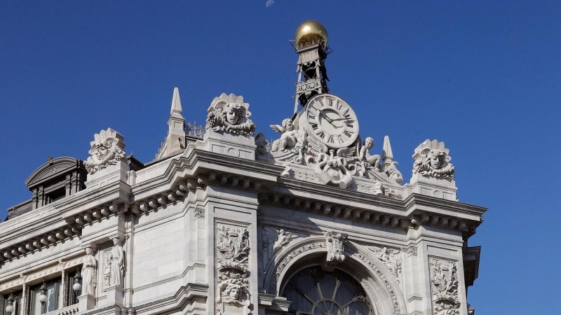 Detalle de la fachada del Banco de España. EFE/Chema Moya