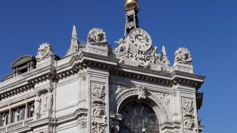 Detalle de la fachada del Banco de España. EFE/Chema Moya