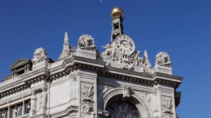 Detalle de la fachada del Banco de España. EFE/Chema Moya