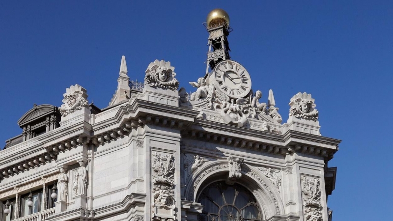 Detalle de la fachada del Banco de España. EFE/Chema Moya