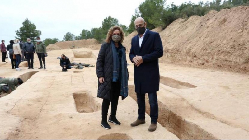 excavación de la fosa común del Mas de Santa Magdalena, en Móra d'Ebre
