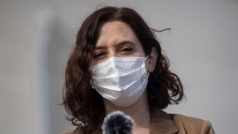 La presidenta de la Comunidad de Madrid, Isabel Díaz Ayuso, durante la inauguración del nuevo edificio de la Agencia de Seguridad y Emergencias Madrid 112en Pozuelo de Alarcón.