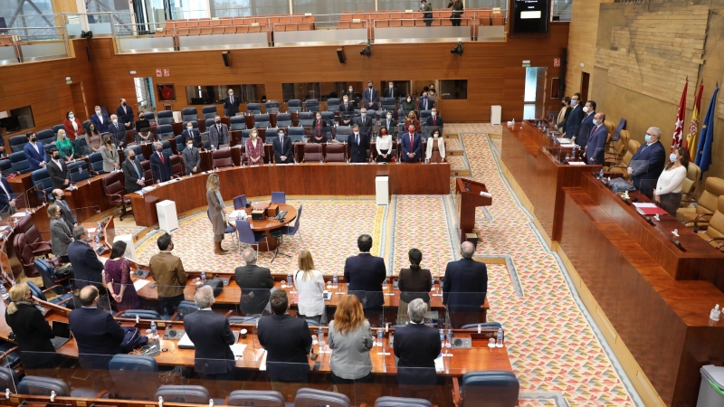 Vista general del pleno de la Asamblea de Madrid