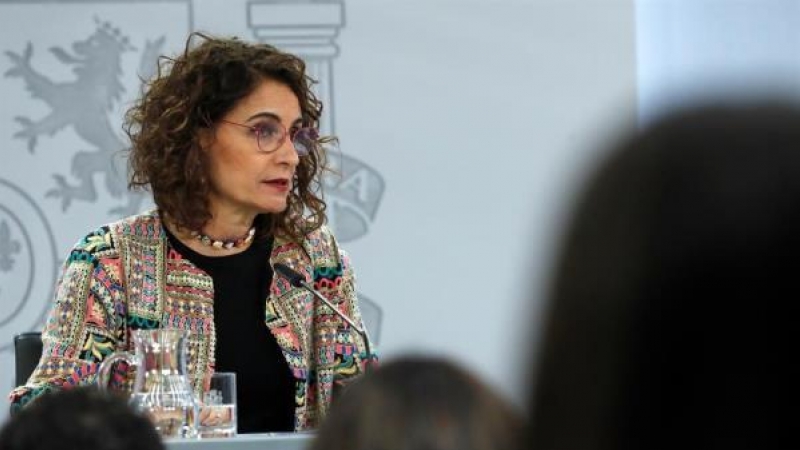 María Jesús Montero en rueda de prensa tras el Consejo de Ministros de este martes.