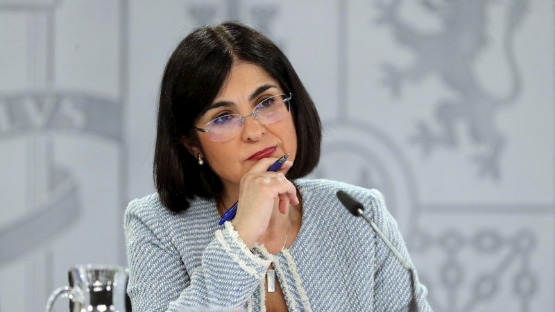 La Ministra de Sanidad, Carolina Darias, ofrece una rueda de prensa al término del Consejo Interterritorial que se ha celebrado en el Palacio de la Moncloa, este miércoles en Madrid.