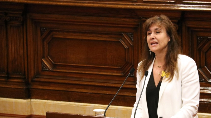 La diputada de JxCat Laura Borràs, durant la seva última intervenció al ple del Parlament.